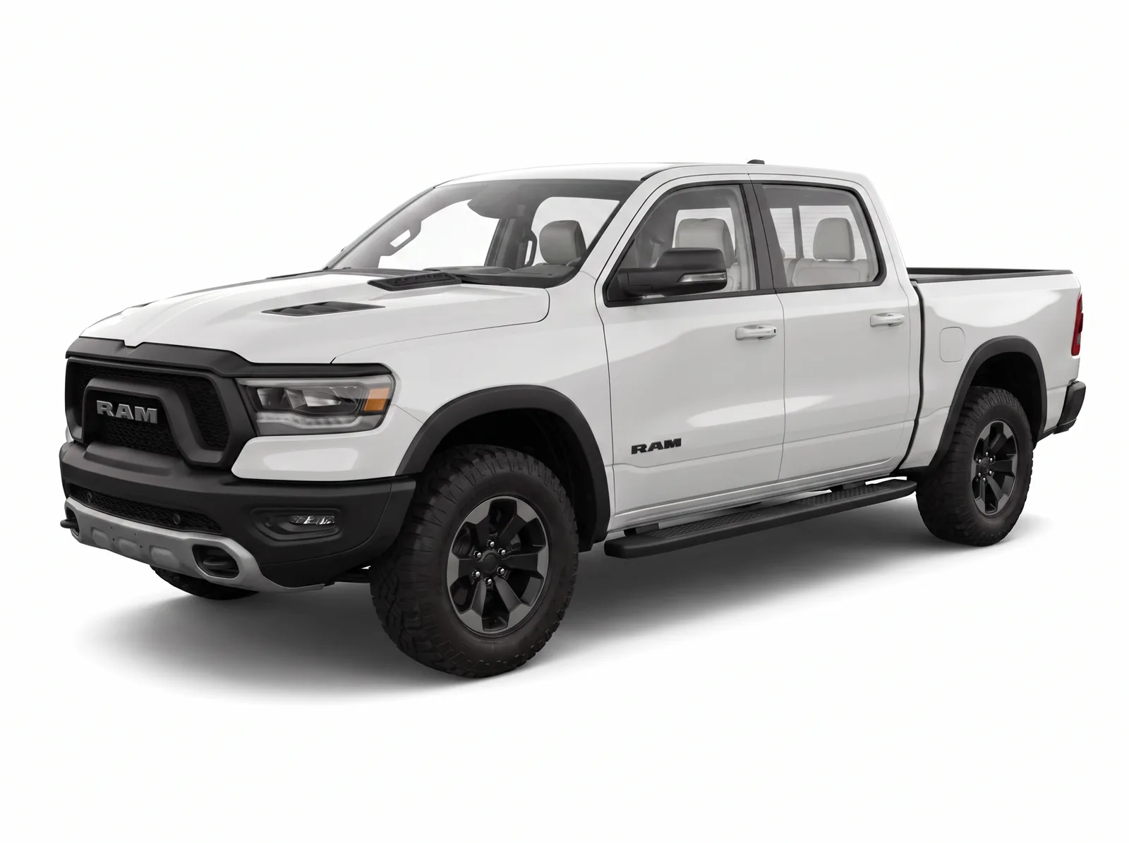 Truck with untinted, clear side windows