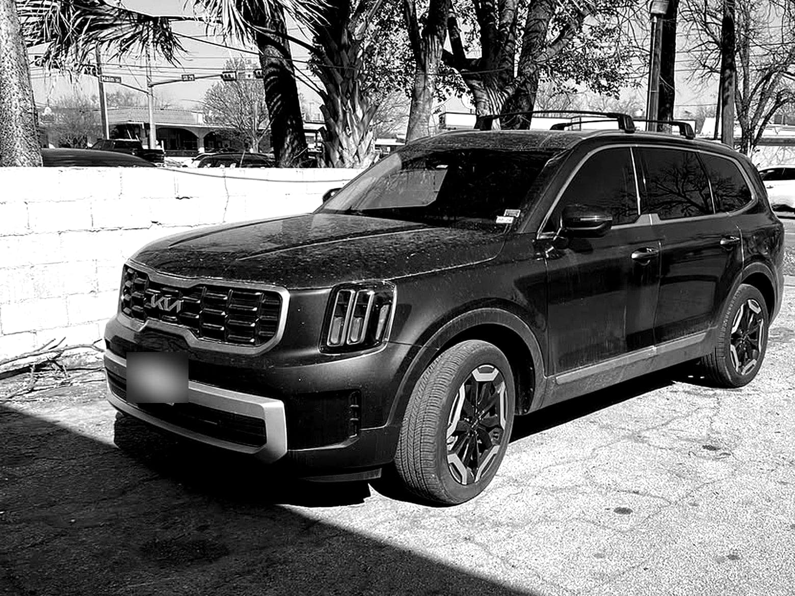 Kia Telluride tinted 25% on the front windows with 5% behind
